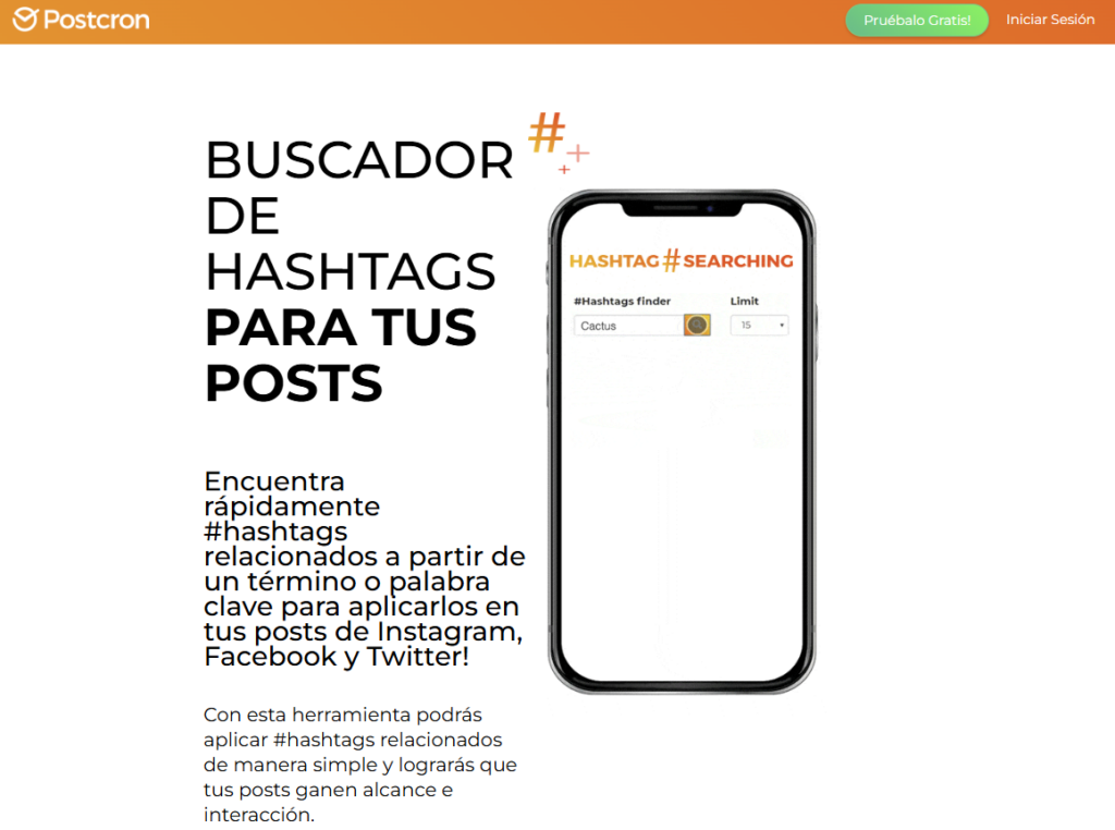 buscador de hashtags