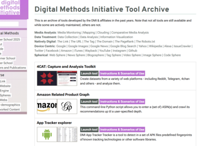 Digital Methods Tool Database