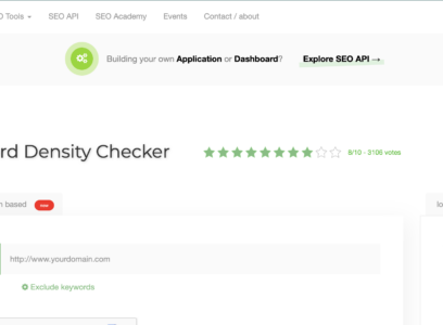 SEO Review Tools Keyword Density Checker