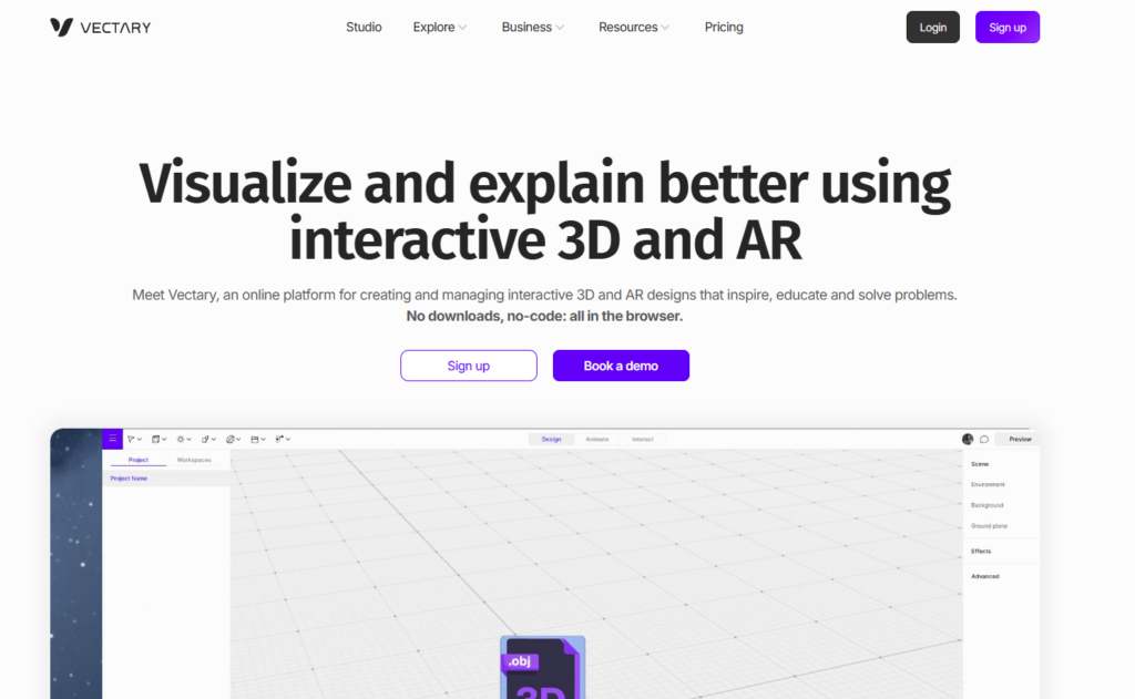 diseños intetactivos en 3D